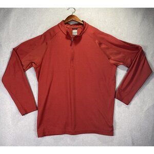 Columbia Titanium Mens Pullover XXL Burnt Orange 1/4 Zip Long Sleeve Mock Neck